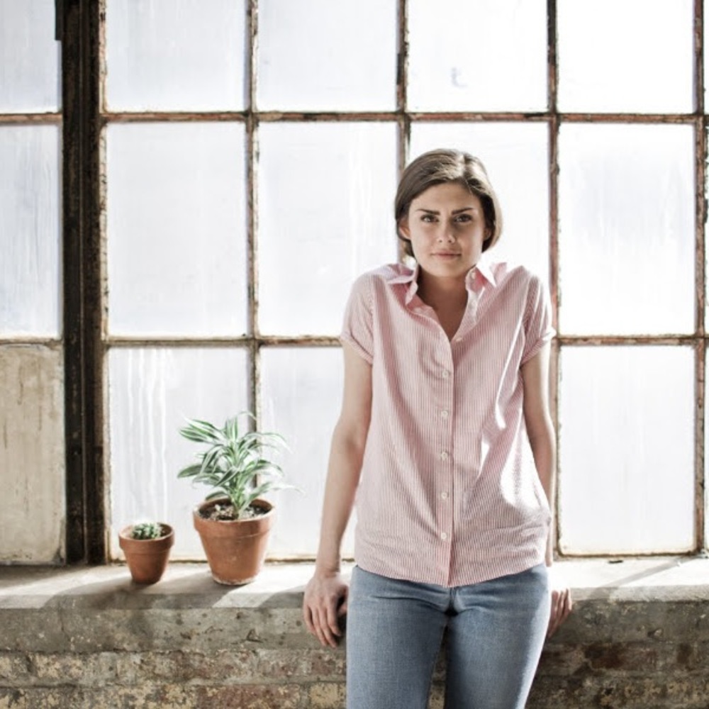Striped Seersucker Button-up Short Sleeve Shirt - Tradlands